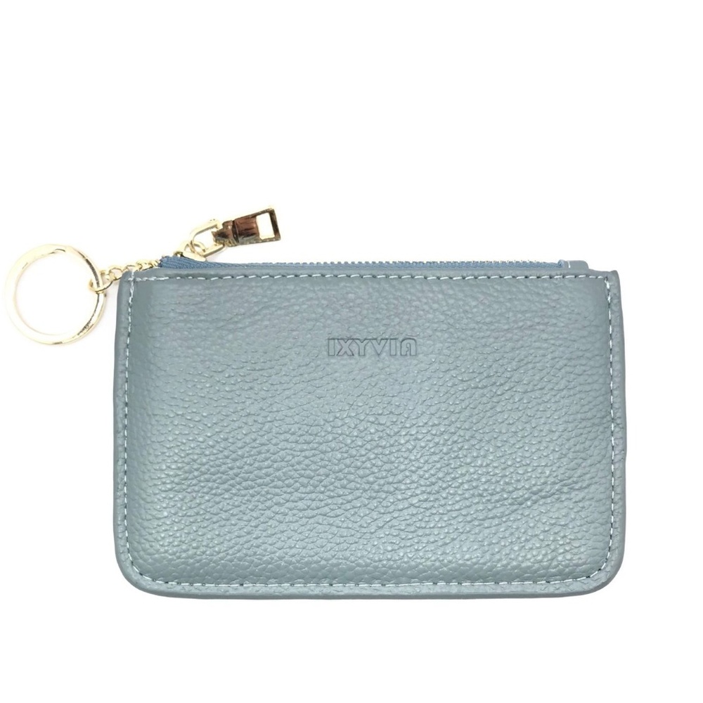 IXYVIA  Blocking secure Leather Zip Coin Purse
